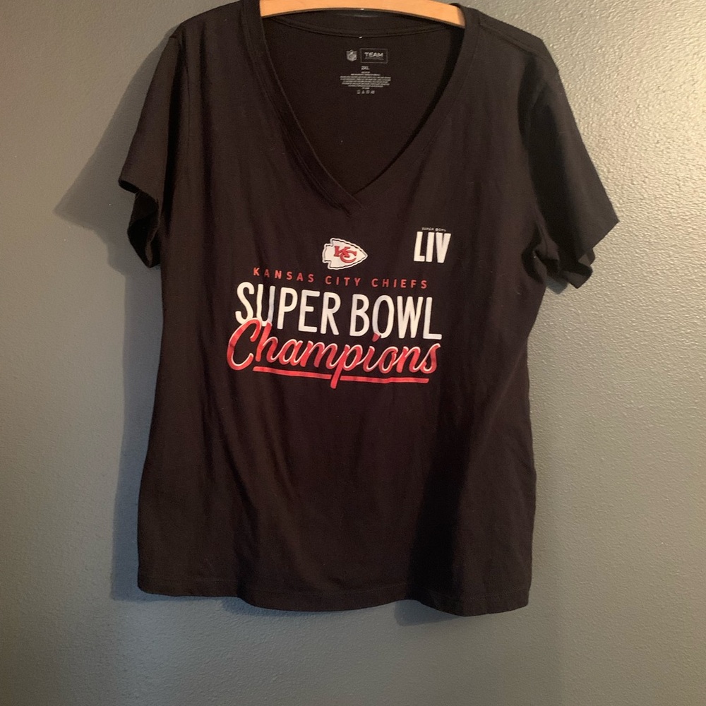 NFL Black Team Apparel V-Neck T-Shirt 2X